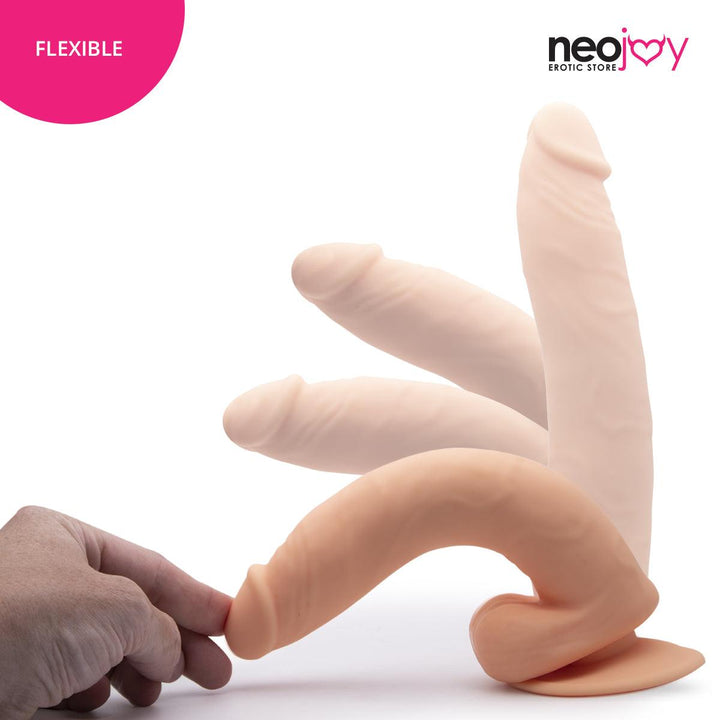 Neojoy - Bigshot Realistic Dildo With Strap-On Dong Harness - Flesh - 23.5cm - 9.3 inch - Lucidtoys