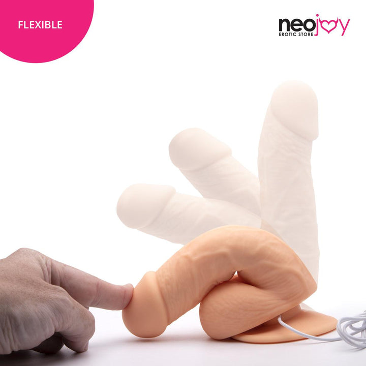 Neojoy - Hungry Boy Dildo With Strap-On Dong Harness - Flesh - 18.5cm - 7.3 inch - Lucidtoys