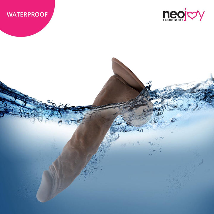 Neojoy - Ultra Realistic Dildo With Strap-On Dong Harness - Brown - 24.5cm - 9.6 inch - Lucidtoys