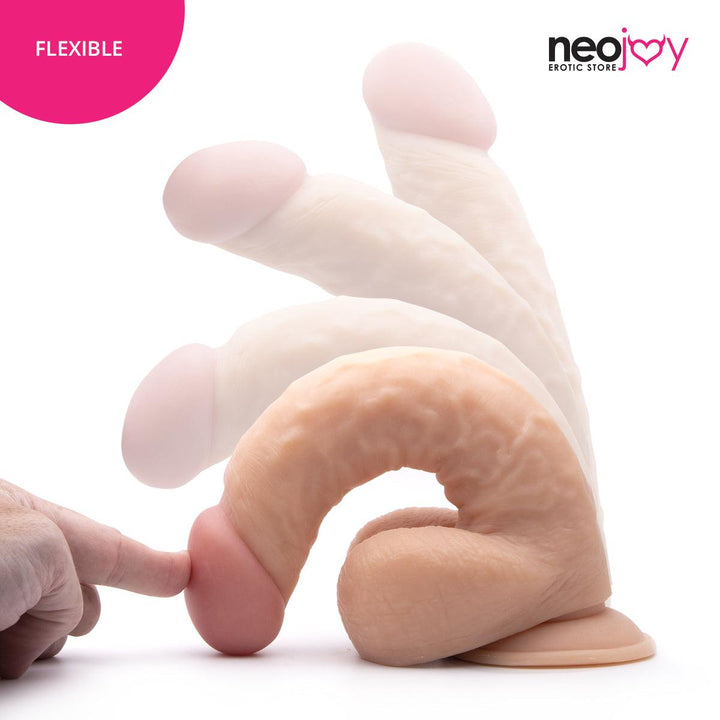Neojoy - Girthy Lover Dildo With Strap-On Dong Harness - Flesh - 25cm - 9.8 inch - Lucidtoys