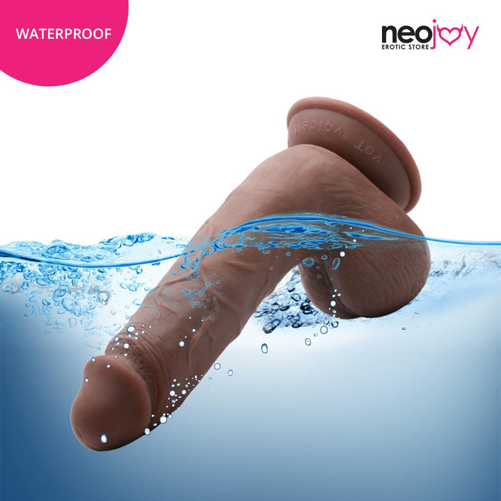 Neojoy - Curvy Willy Dildo With Strap-On Dong Pegging - Brown - 21.34cm - 8.4 inch - Lucidtoys