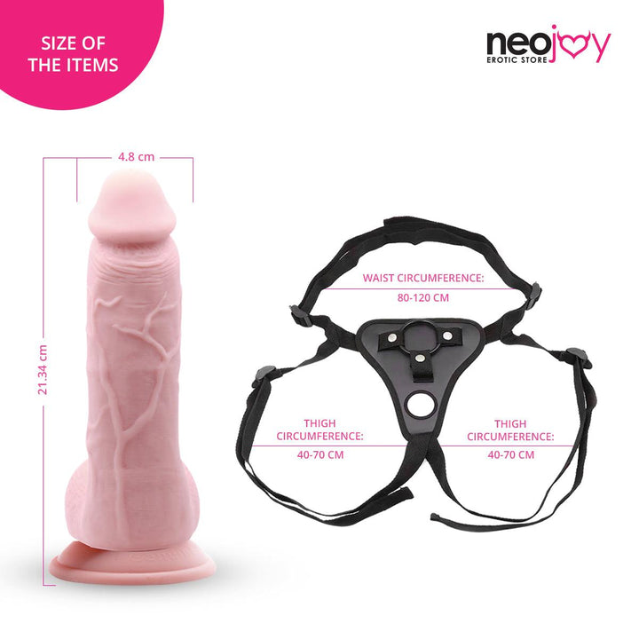 Neojoy - Curvy Willy Dildo With Strap-On Dong Pegging - 21.34cm - 8.4 inch