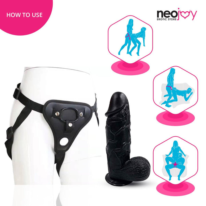 Neojoy Biggest Bad Boy Dildo With Strap-On - Dong Pegging Sex Toy