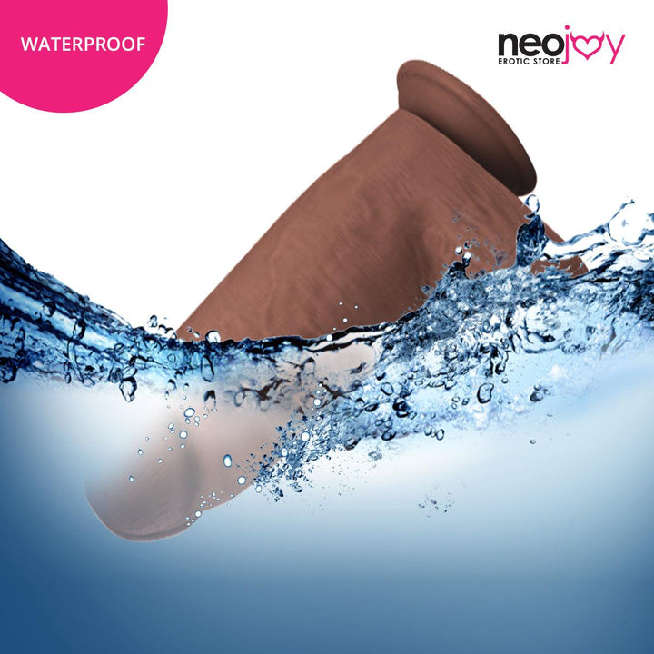 Neojoy Bigger Bad Boy Dildo With Strap-On - Dong Gay Sex Toy - Brown - Lucidtoys