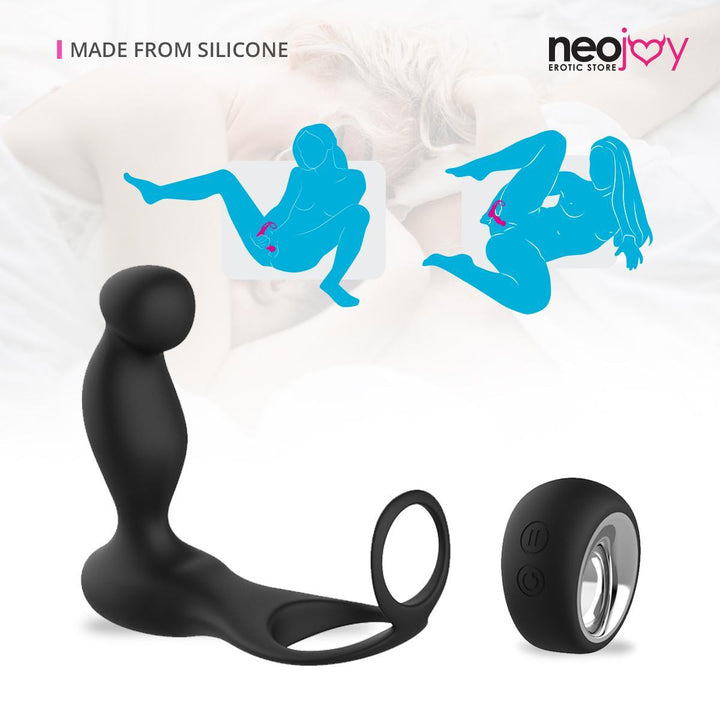 Neojoy P-Spot Ring Vibe - Prostate Massager with Cock and Balls Ring Men Sex Toy - Lucidtoys