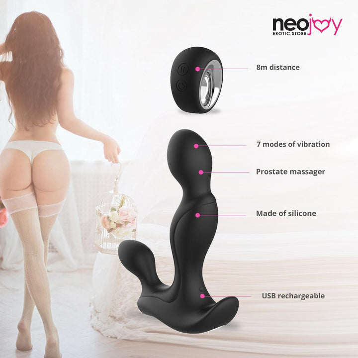 NeoJoy 9 Speed 2.1 Prostate Vibrating Massager Rechargeable Anal Sex Male Dildo - Lucidtoys