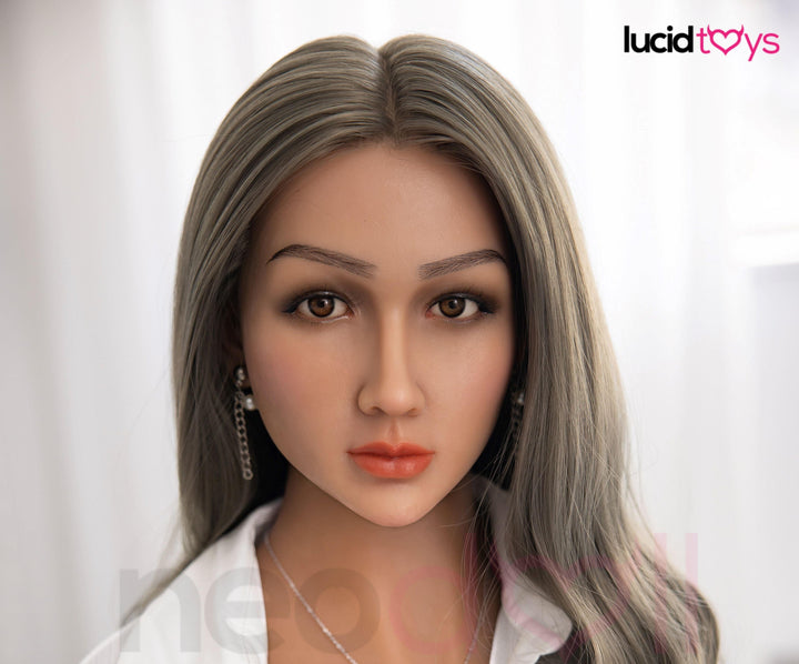 Girlfriend Dolls - Sex Doll Head - M16 Compatible - Brown - Lucidtoys