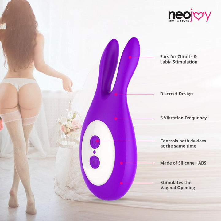 Neojoy Dual Vibe Purple Clitoral and Nipple VibratorsMini-Vibrators for Women - Lucidtoys