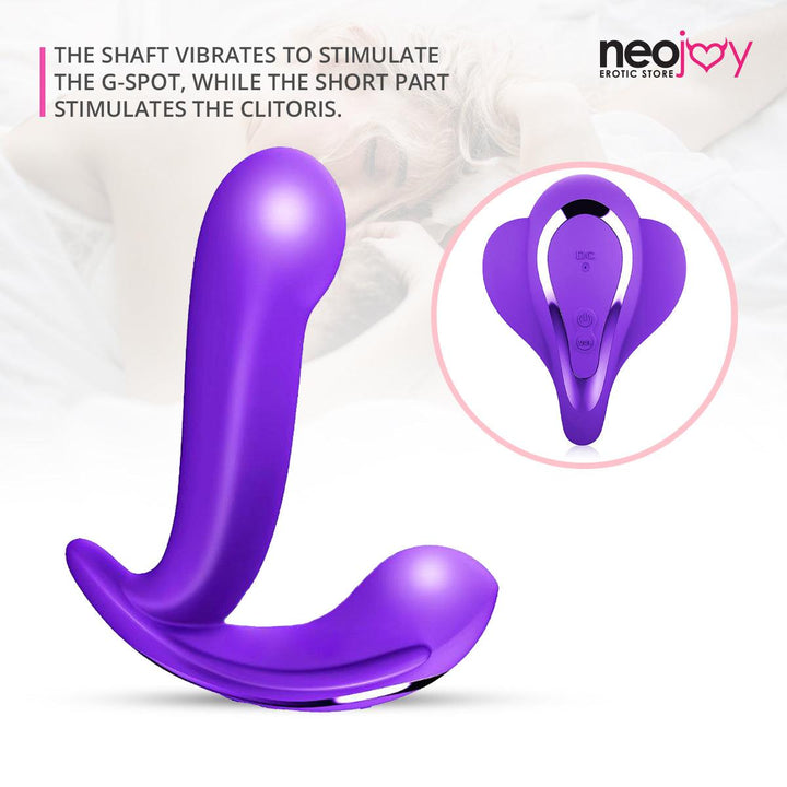 Neojoy Panty Vibe Dual Stimulator Silicone G-Spot Clitoral Vibrator App Control - Lucidtoys