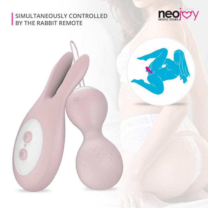 Neojoy Dual Vibe Pink Clitoral and Nipple Vibrators - Lucidtoys