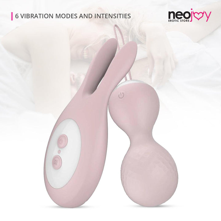 Neojoy Dual Vibe Pink Clitoral and Nipple Vibrators - Lucidtoys