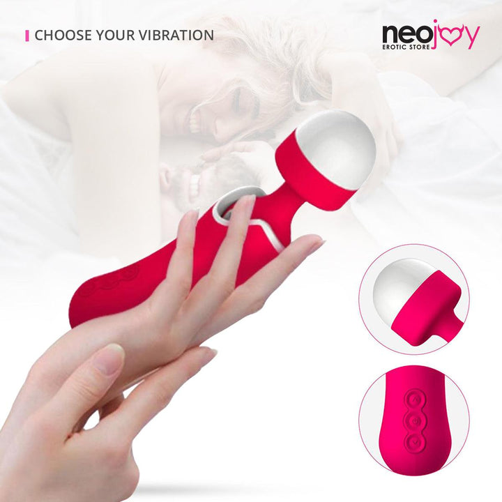 Neojoy Bendy Wand - 90-Degrees Bendable Wand - Multi Functions Vibrating Massager - Full-Body Massage - Lucidtoys