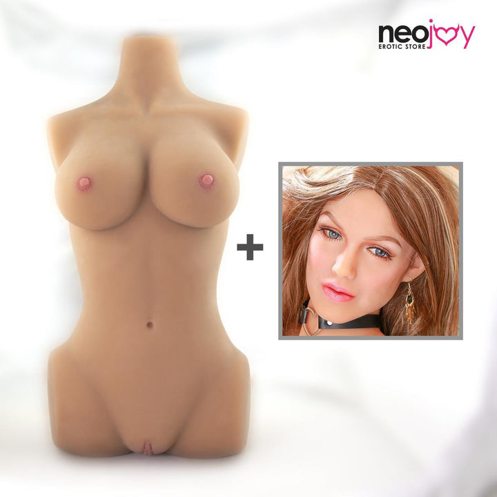 Neojoy Easy Torso With Girlfriend Anastasia Head - Realistic Sex Doll Torso With Head Connector - Tan - 17kg - Lucidtoys