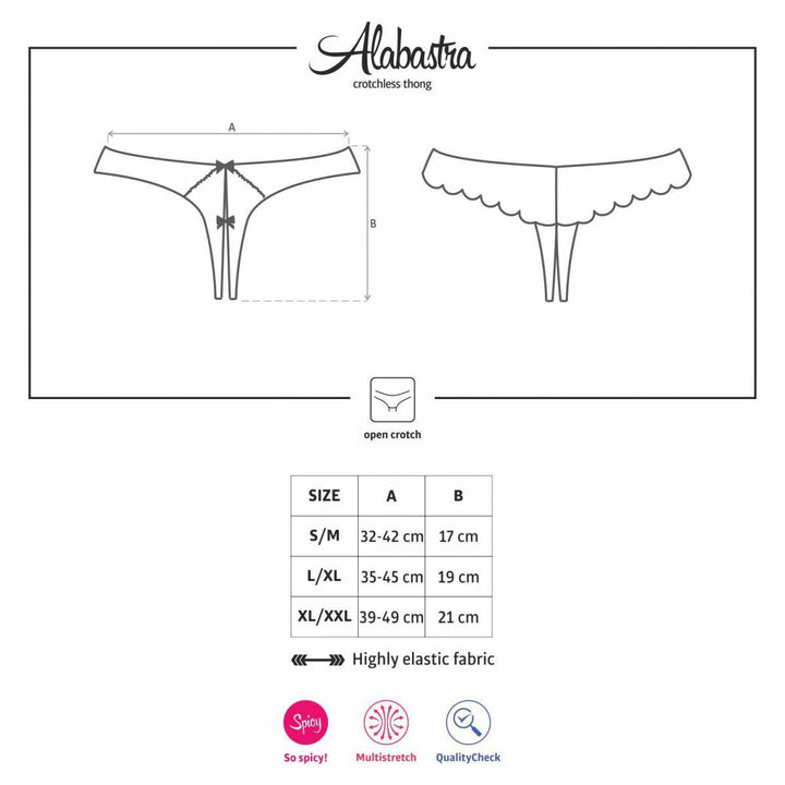 Obsessive - Alabastra Crotchless Thong White