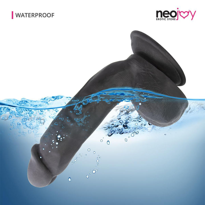 Neojoy - Amazing Lover Dildo - Black 22.5cm - 8.9 inch + Hybrid Lubido Lube Sachet - Lucidtoys
