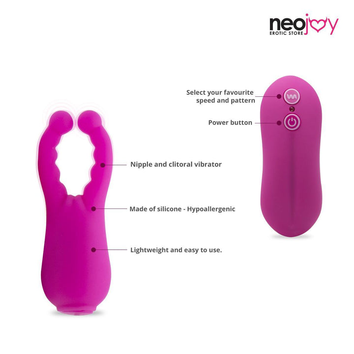 Neojoy - Multi-Vibes Stimulator (Purple)+ Raspberry System JO lube - Lucidtoys