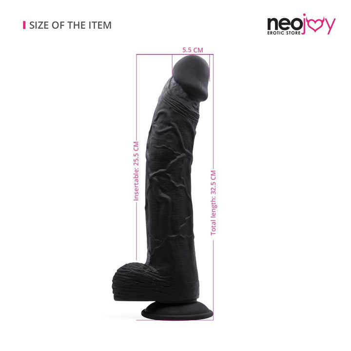 Neojoy - Monster Dong - Black â€“ 34.5cm â€“ 13.6 inch - Lucidtoys
