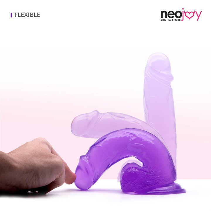 Neojoy - Jelly Dildo - Purple - 19.8 cm - 7.8 Inch - Lucidtoys