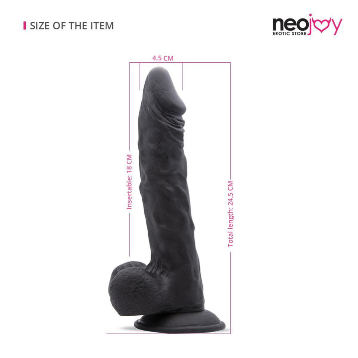 Neojoy 9.8 inch Ultra Realistic (Black) Dong - Lucidtoys