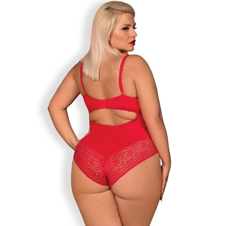 Obsessive - Sexy Lingerie - Jolierose Teddy - Xxl - Red - Lucidtoys