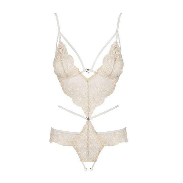 Obsessive - Sexy Lingerie - Bisquitta Teddy - L/XL - White