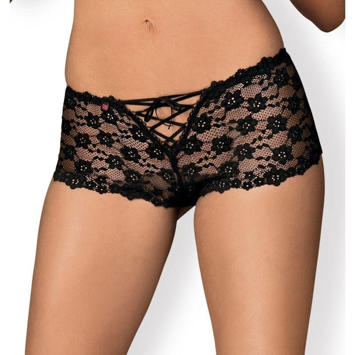Obsessive - Sexy Lingerie - Letica Shorties - L/XL - Black - Lucidtoys