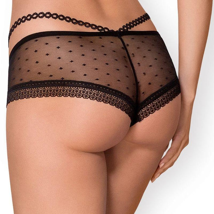 Obsessive - Sexy Lingerie - 876 Shorties - L/Xl - Black - Lucidtoys