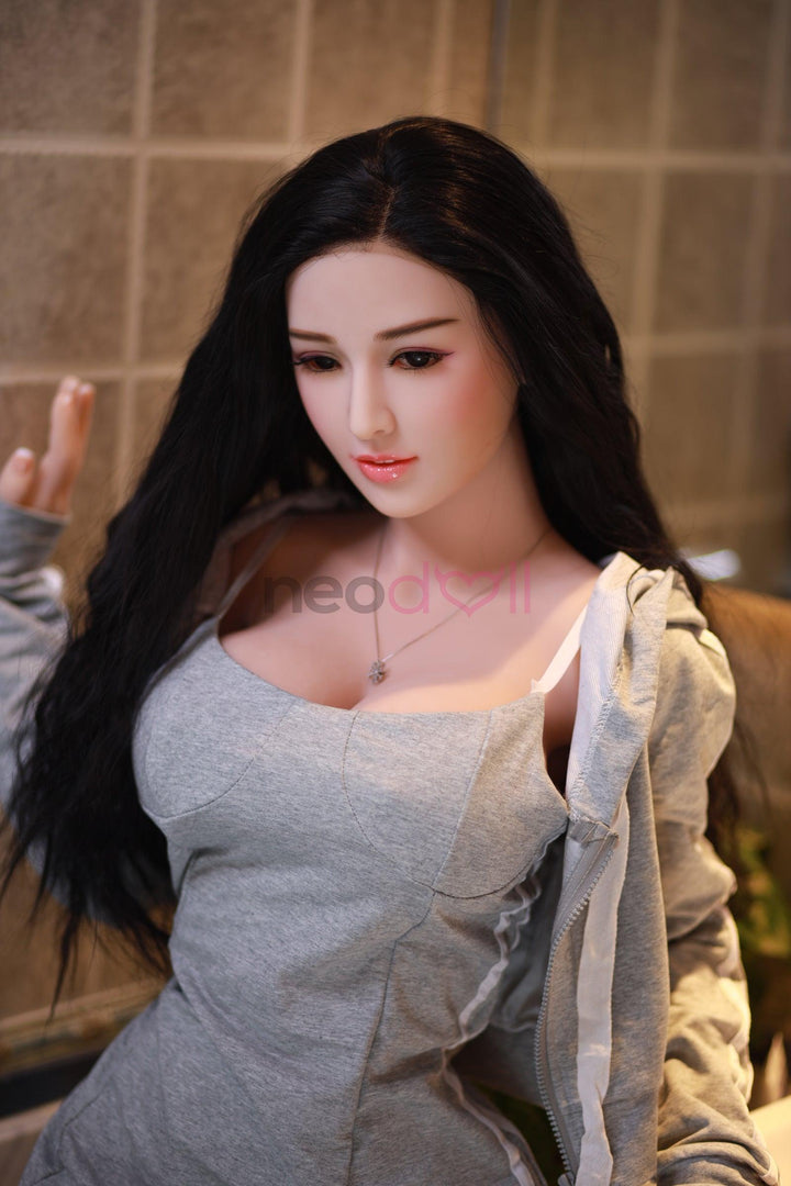 Neodoll Sugar Babe - Serene - Silicone TPE Hybrid Sex Doll - Gel Breast - Uterus - 157cm - Silicone White - Lucidtoys