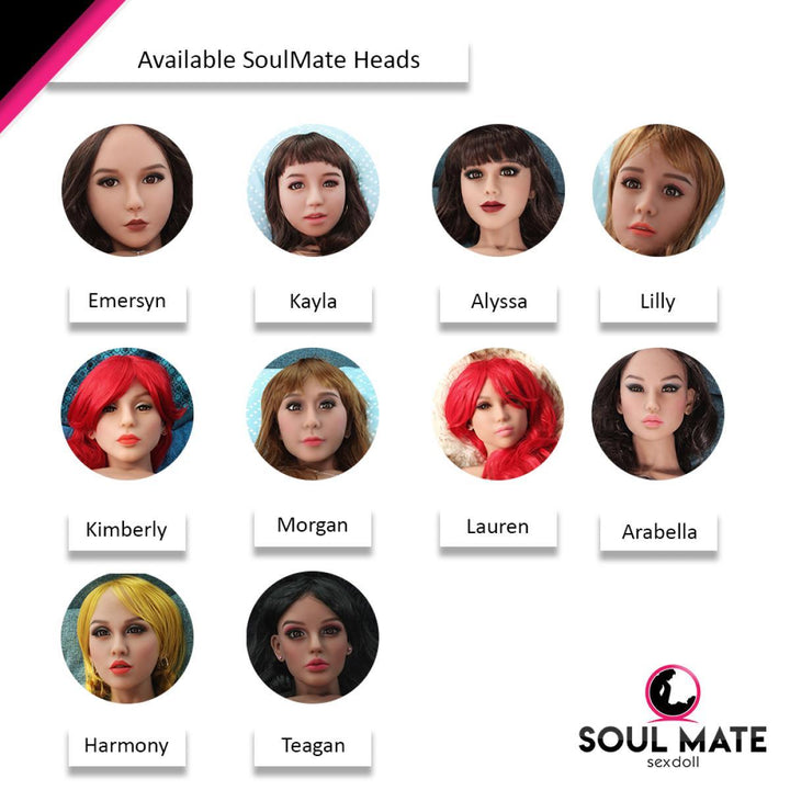 SoulMate Dolls - Elliana Head With Sex Doll Torso - Light Brown - Lucidtoys