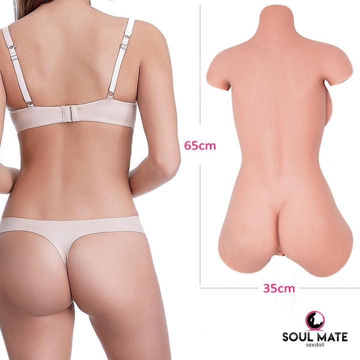 SoulMate Real Sex Doll Torso With Head - White - 13.5kg - Lucidtoys
