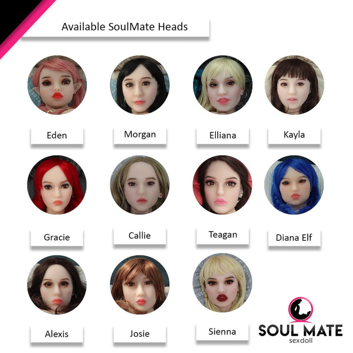 Soulmate Dolls - Gracie Head With Sex Doll Torso - White - Lucidtoys