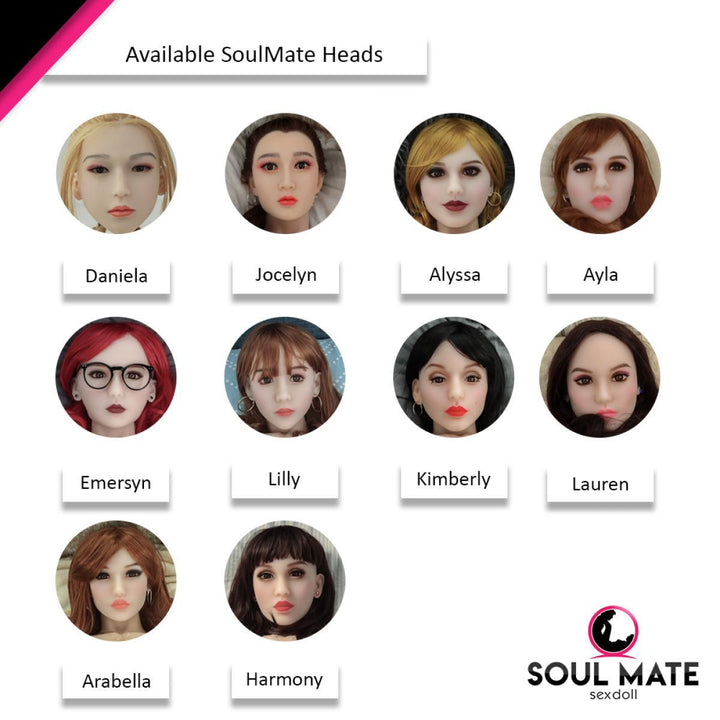 Soulmate Dolls - Gracie Head With Sex Doll Torso - White - Lucidtoys