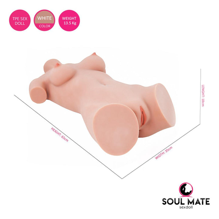 Soulmate Dolls - Eden Head With Sex Doll Torso - White - Lucidtoys