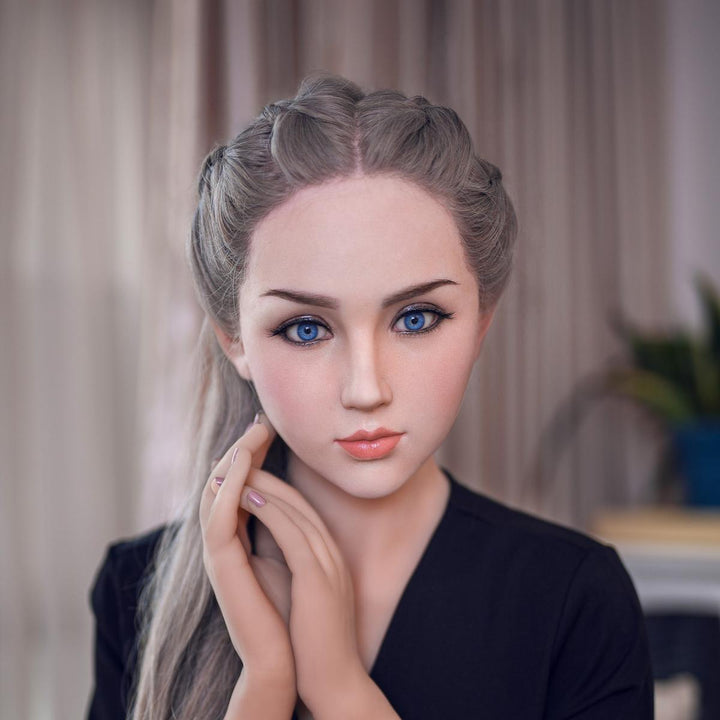 XYDoll - Misa - Silicone Sex Doll Head - Implanted Hair - Natural - Lucidtoys