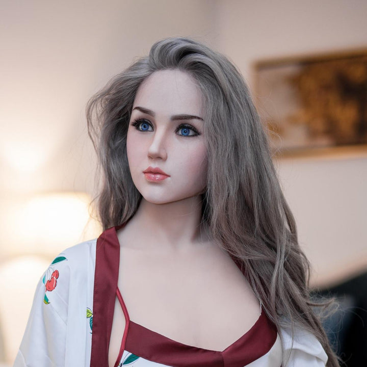 XYDoll - Misa - Silicone Sex Doll Head - Implanted Hair - Natural - Lucidtoys