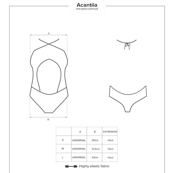 Obsessive - Acantila Swimsuit - BLACK - Lucidtoys