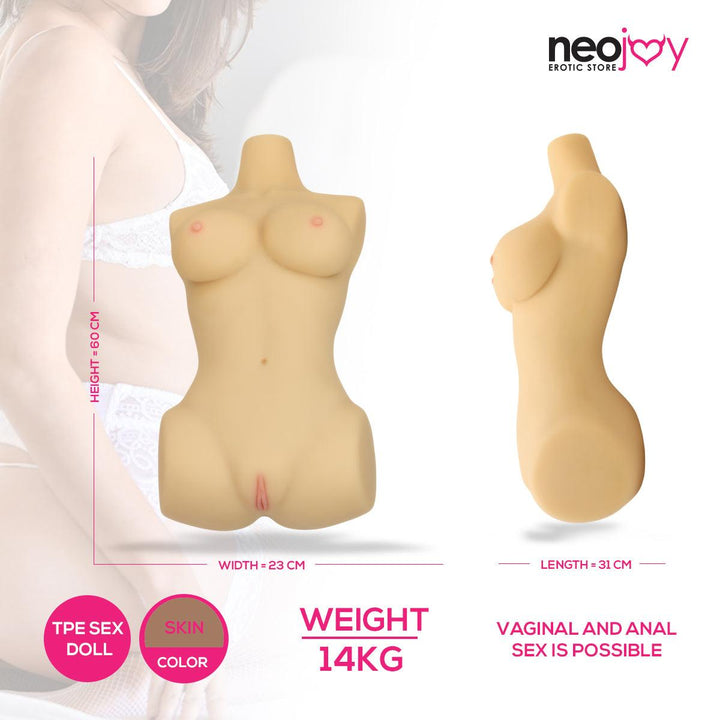 Neojoy Easy Torso - Realistic Sex Doll Torso With M16 Head Connector - Natural - 14kg - Lucidtoys