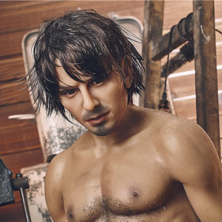 Neodoll Racy Nicholas - Realistic Sex Doll Head - Tan - Lucidtoys