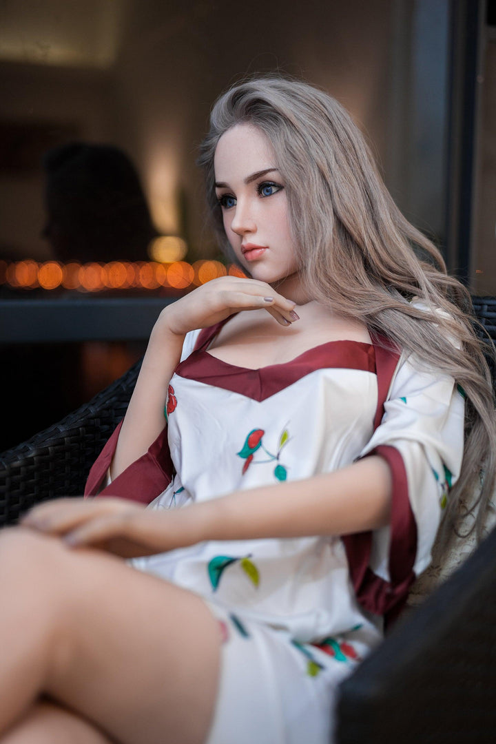 XYDoll - Misa - Silicone TPE Hybrid Sex Doll - 168cm - Implanted Silver Hair - Natural - Lucidtoys