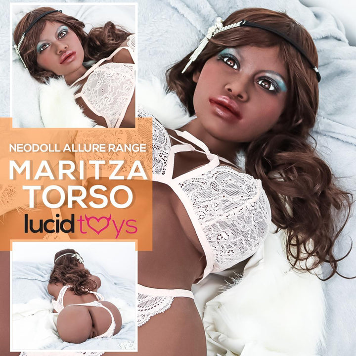 Allure Sex Doll Torso - Maritza Head & Torso - Black - Lucidtoys