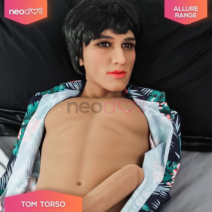 Neodoll Allure - Tom Head With Male Sex Doll Torso - Brown - 23cm Dildo - Lucidtoys