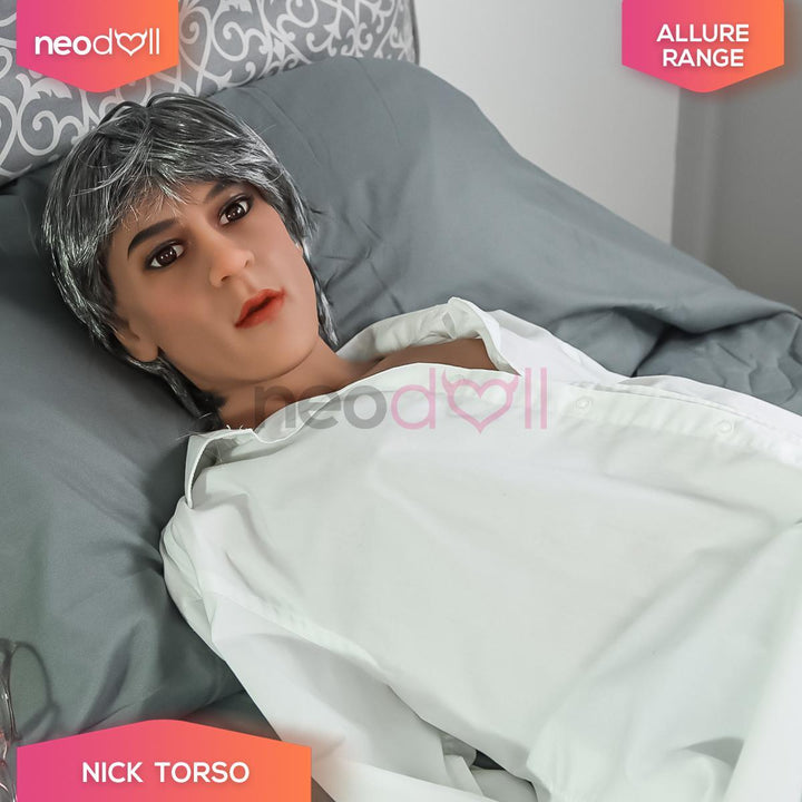 Neodoll Allure - Nick Head With Male Sex Doll Torso - Brown - 23cm Dildo - Lucidtoys