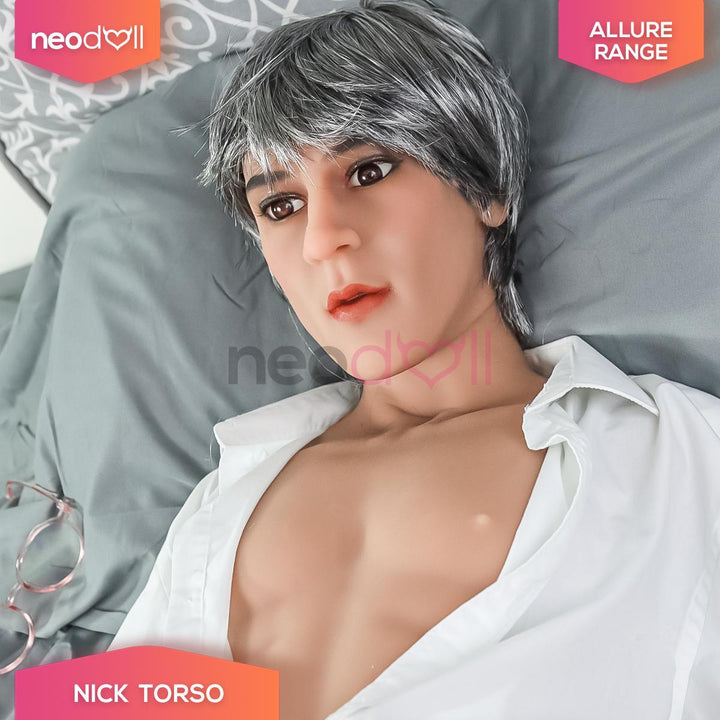 Neodoll Allure - Nick Head With Male Sex Doll Torso - Brown - 23cm Dildo - Lucidtoys