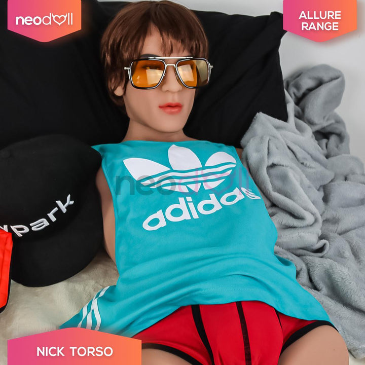Neodoll Allure - Nick Head With Male Sex Doll Torso - Tan - 23cm Dildo - Lucidtoys