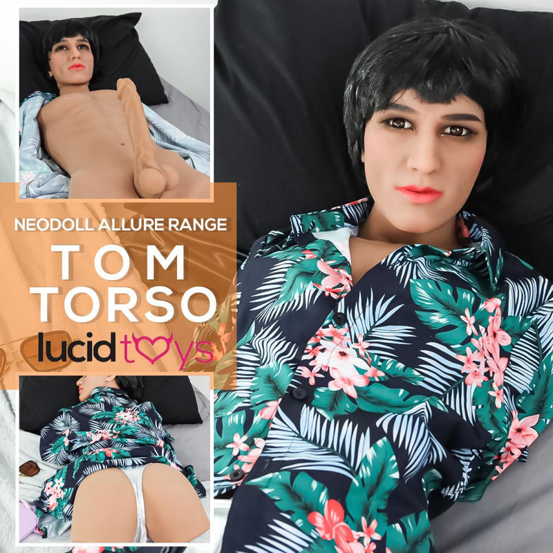 Neodoll Allure - Tom Head With Male Sex Doll Torso - Brown - 17cm Dildo video