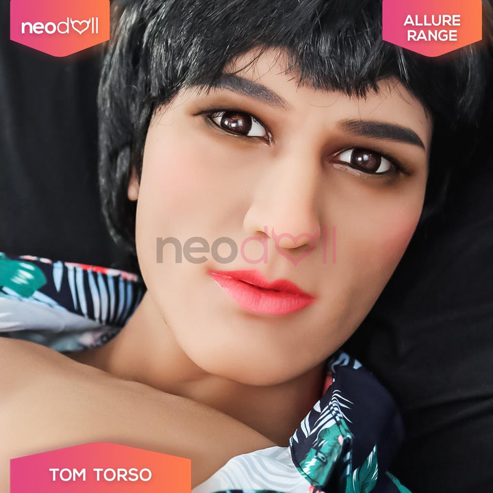 Neodoll Allure - Tom Head With Male Sex Doll Torso - Brown - 17cm Dildo - Lucidtoys