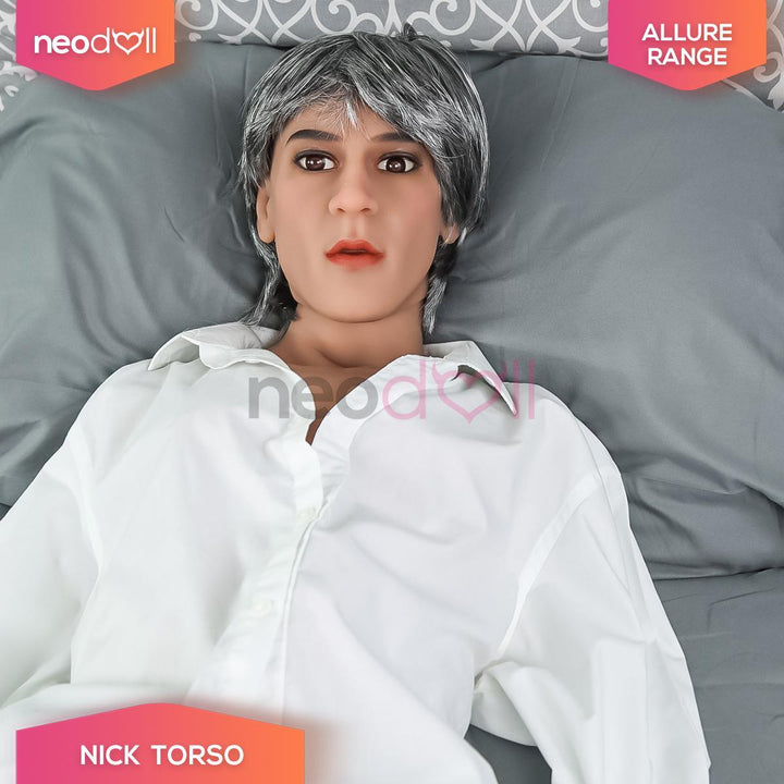 Neodoll Allure - Nick Head With Male Sex Doll Torso - Brown - 17cm Dildo - Lucidtoys