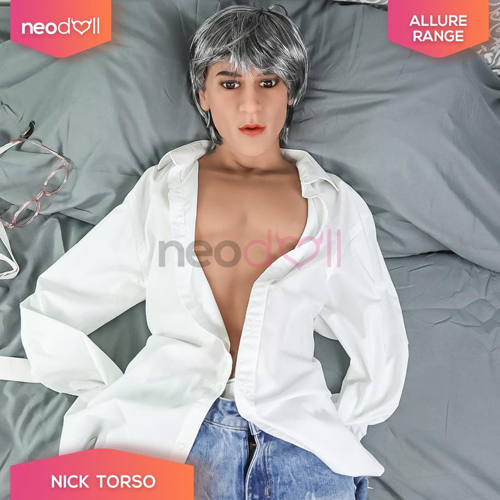 Neodoll Allure - Nick Head With Male Sex Doll Torso - Brown - 17cm Dildo - Lucidtoys