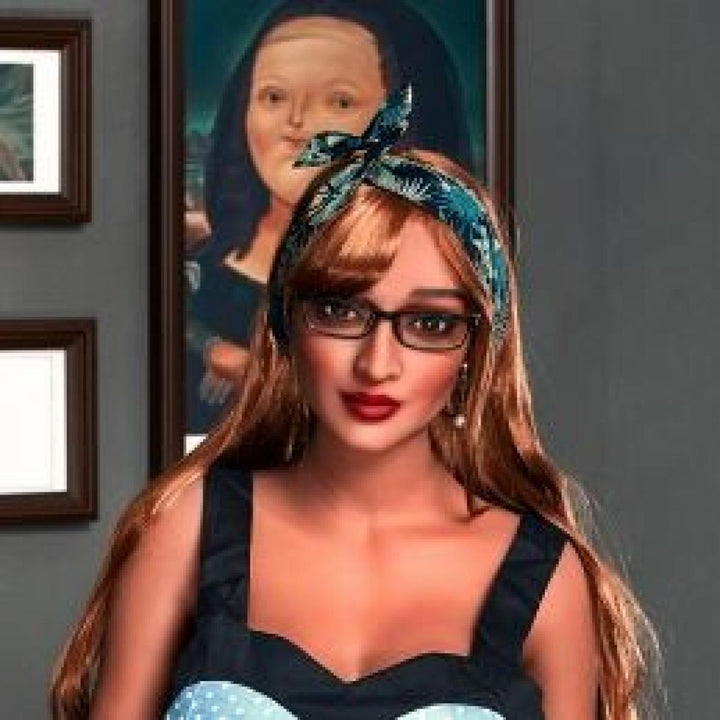 Neodoll Racy Bessie - Sex Doll Head - Brown - Lucidtoys