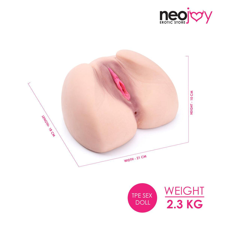 Neojoy - Cute whole real texture Butt stroker - 2.3KG - Flesh White - Lucidtoys